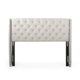 Christopher Knight Home® - Noble House - Lidia Contemporary Full/Queen Tufted Wingback Fabric Headboard