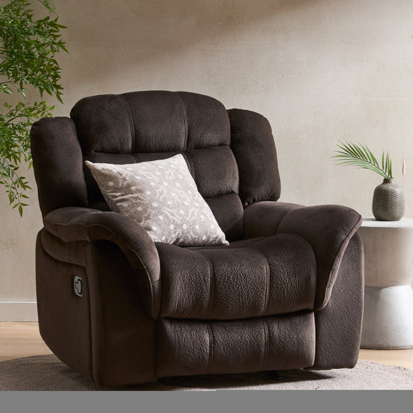 English Elm Christopher Knight Home® - Classic Glider Recliner with Luxurious PU Upholstery, Spacious Seat, Durable Frame, Ultimate Comfort Brown 57412.00F