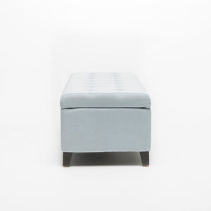 English Elm Christopher Knight Home® - Upholstered Storage Ottoman Bench with Flip-Top Compartment for Extra Seating, Footrest, Durable Elegance Light Blue 68087.00LSKY