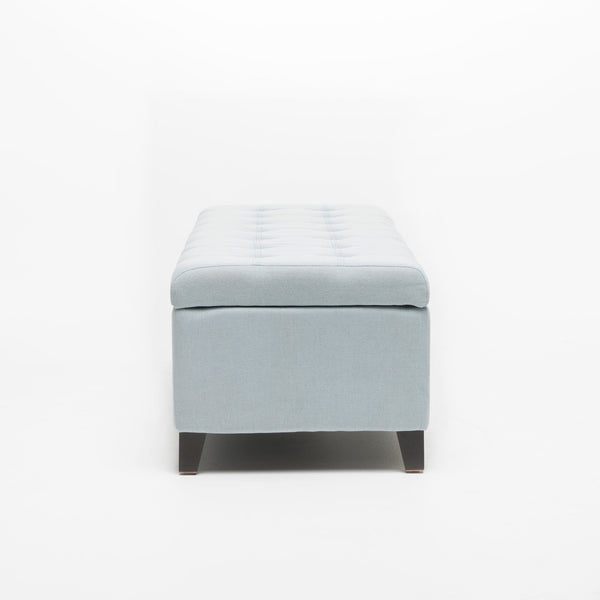 English Elm Christopher Knight Home® - Upholstered Storage Ottoman Bench with Flip-Top Compartment for Extra Seating, Footrest, Durable Elegance Light Blue 68087.00LSKY
