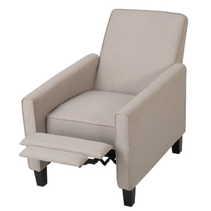English Elm Recliner Pushback Accent Chair Floral Fabric Upholstered for Living Room Comfort 52422.00FWET