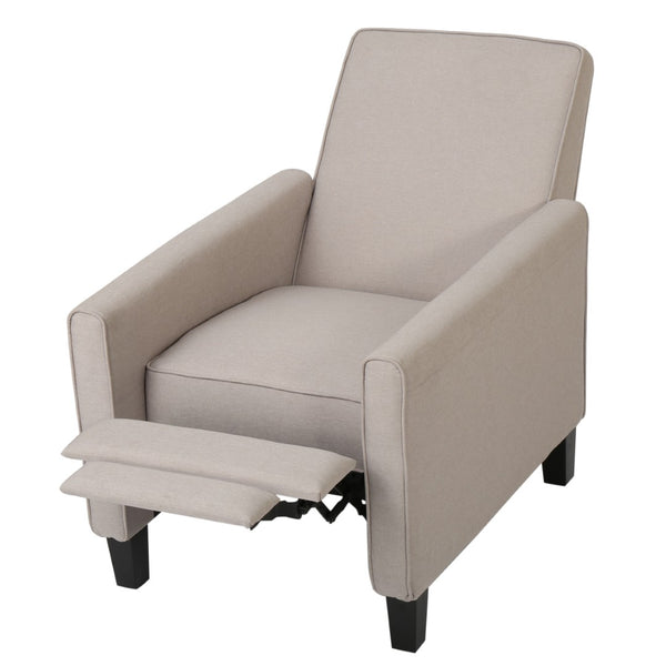 English Elm Recliner Pushback Accent Chair Floral Fabric Upholstered for Living Room Comfort 52422.00FWET