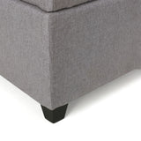 Christopher Knight Home® - Noble House - Brentwood Contemporary Tufted Fabric Storage Ottoman Bench