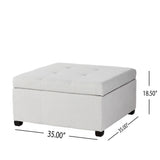 Christopher Knight Home® - Noble House - Carlsbad Fabric Storage Ottoman