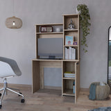 English Elm Computer Desk Dumas, Office, Light Gray