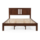 Christopher Knight Home® - Noble House - Norland Modern Farmhouse Acacia Wood Queen Bed Platform