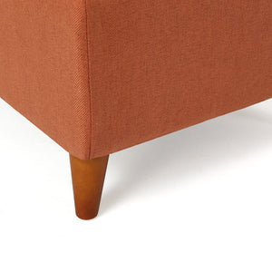 English Elm Storage Ottoman Bench with Lift Top Grey Upholstered Rolled Arm Traditional Style 74491.00ORG