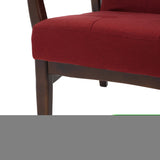 Christopher Knight Home® - Noble House - - Deep Red Fabric Mid Century Modern Club Chair