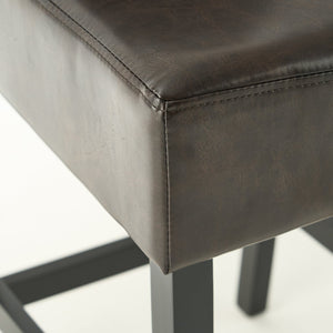 English Elm Christopher Knight Home® - Set of 2 26" Portman Bonded Leather Counter Height Barstool Brown — Stylish, Durable Seating Solution 73724.00