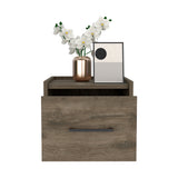 English Elm Floating Nightstand Calion, Bedroom, Dark Brown