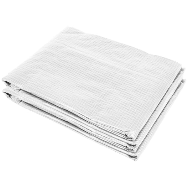 English Elm 9.8' Greenhouse Cover Replacement 118"x78.75" Waterproof 140G PE Tarp with 6 Vents, Zip Door, Reinforced Edge W2225142625