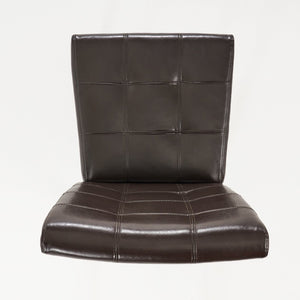 English Elm Badin Tufted Bonded Leather Dining Chairs Rubberwood Frame Set of 2 Contemporary 53447.00PU