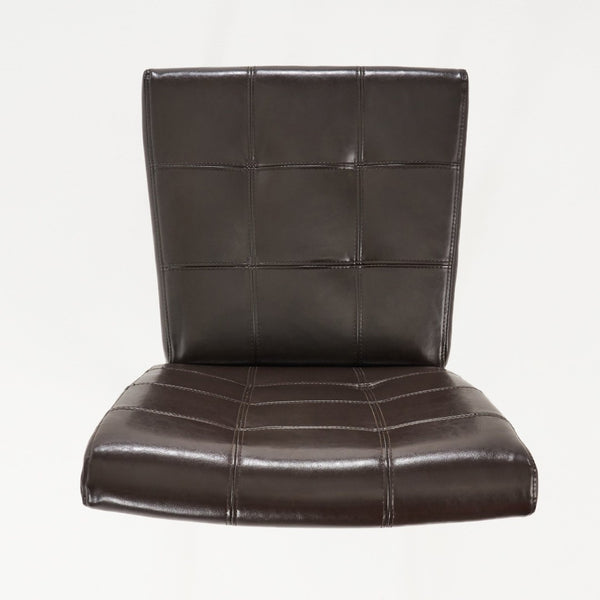 English Elm Badin Tufted Bonded Leather Dining Chairs Rubberwood Frame Set of 2 Contemporary 53447.00PU