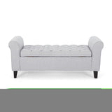 Christopher Knight Home® - Noble House - Keiko Contemporary Rolled Arm Fabric Storage Ottoman Bench