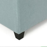 Christopher Knight Home® - Noble House - Brentwood Contemporary Tufted Fabric Storage Ottoman Bench, Light Blue