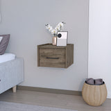 English Elm Floating Nightstand Calion, Bedroom, Dark Brown