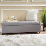 Christopher Knight Home® - Noble House - Brentwood Contemporary Tufted Fabric Storage Ottoman Bench