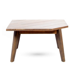 English Elm Hillcrest Solid Acacia Corner Sofa with Built-in Side Table for Outdoor Living 61288.00TSET