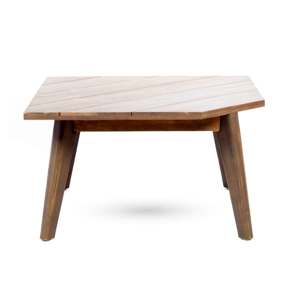 English Elm Hillcrest Solid Acacia Corner Sofa with Built-in Side Table for Outdoor Living 61288.00TSET