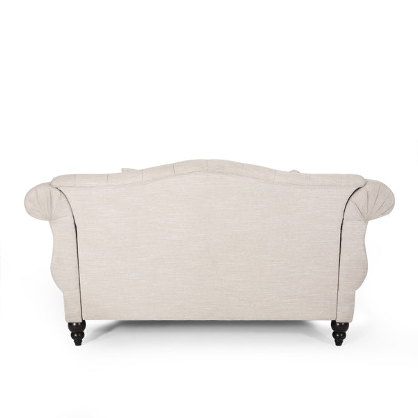 English Elm Christopher Knight Home® - Loveseat Double Chaise Lounge – Timeless Beige Upholstery, Elegant Design, And Ultimate Comfort Retreat 68105.00AFBGE_68105.00BFBGE