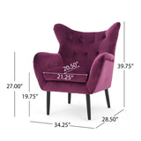 Christopher Knight Home® - Noble House - Seigfried Fuchsia velvet Arm Chair