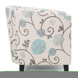 Christopher Knight Home® - Noble House - Preston White and Blue Fabric Club Chair