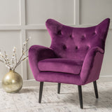 Christopher Knight Home® - Noble House - Seigfried Fuchsia velvet Arm Chair