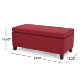 Christopher Knight Home® - Noble House - Breanna Contemporary Fabric Upholstered Storage Ottoman