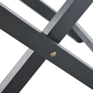 English Elm 3-Piece Folding Adirondack set with Ottoman & Side Table, Rustic Gray Wood, High-Back Comfort for Patio W2225142506