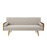 Christopher Knight Home® - Noble House - Jalon Mid-Century Modern Tufted Fabric Sofa