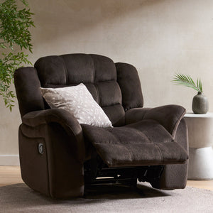 English Elm Christopher Knight Home® - Classic Glider Recliner with Luxurious PU Upholstery, Spacious Seat, Durable Frame, Ultimate Comfort Brown 57412.00F
