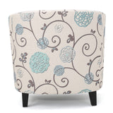 Christopher Knight Home® - Noble House - Preston White and Blue Fabric Club Chair