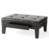 Christopher Knight Home® - Noble House - Chatham Dark Espresso Bonded Leather Storage Ottoman