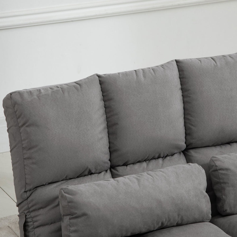 English Elm Convertible Floor Sofa Chair - Versatile Folding Couch Bed With 2 Pillows, Adjustable For Comfort W2225142648