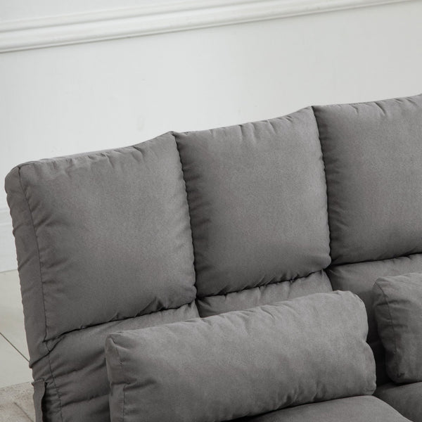 English Elm Convertible Floor Sofa Chair - Versatile Folding Couch Bed With 2 Pillows, Adjustable For Comfort W2225142648