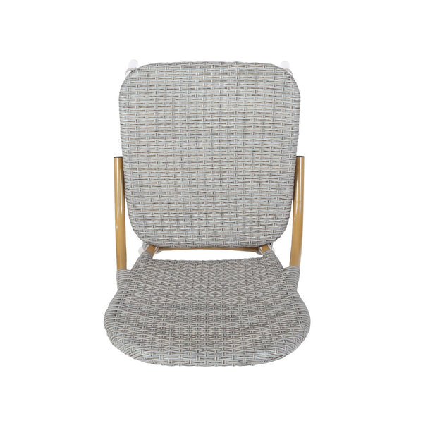 English Elm Outdoor Pe Rattan Bistro Chair Set of 2 with Powder-coated Aluminum Frame Patio 71420.00LBRN