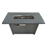 English Elm 25 H X 42 W Outdoor Fire Pit Table With Lid (Gray)