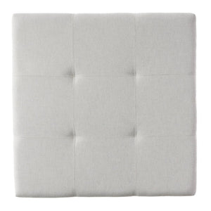 English Elm Carlsbad Tufted Waffle Lid Square Ottoman with Birch Legs for Living Room Storage 73426.00FLGY