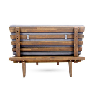 English Elm Hillcrest Solid Acacia Corner Sofa with Built-in Side Table for Outdoor Living 61288.00TSET
