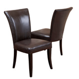 Christopher Knight Home® - Noble House - Stanford Brown Leather Dining Chairs - Set of 2