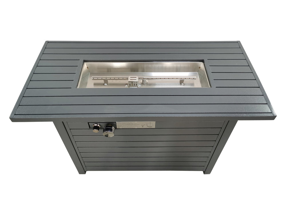 English Elm Living Source International 25'' Propane/Natural Gas Steel Outdoor Fire Pit Table with Lid, 50K BTU B120142392