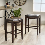 Christopher Knight Home® - Noble House - Avondale Brown Backless Counter Stools - Set of 2