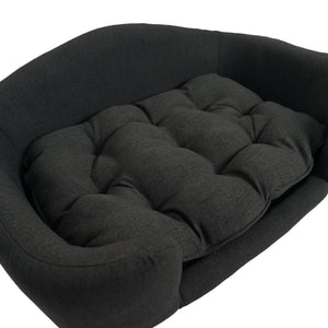English Elm Christopher Knight Home® - DOG Plush Small Dog Bed 30.25"x21.75" Modern Solid Dark Gray Polyester Cozy Spot-Treat Fabric Comfort Pillows Included N779P179977G