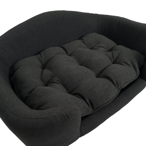 English Elm Christopher Knight Home® - DOG Plush Small Dog Bed 30.25"x21.75" Modern Solid Dark Gray Polyester Cozy Spot-Treat Fabric Comfort Pillows Included N779P179977G