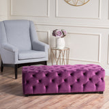 Christopher Knight Home® - Noble House - Piper Modern Glam Tufted Velvet Ottoman Bench