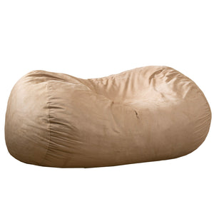 English Elm Christopher Knight Home® - Asher Champagne Microfiber Suede 6.5ft Removable Bean Bag Cover with Childproof Zipper, Soft 37954.00SKIN