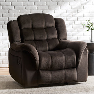 English Elm Christopher Knight Home® - Classic Glider Recliner with Luxurious PU Upholstery, Spacious Seat, Durable Frame, Ultimate Comfort Brown 57412.00F
