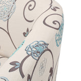 Christopher Knight Home® - Noble House - Preston White and Blue Fabric Club Chair