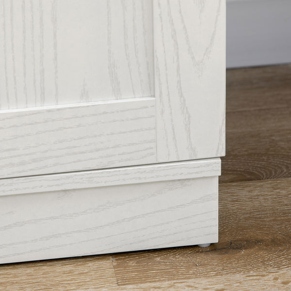 English Elm 63" Kitchen Pantry Storage Cabinet White — 14-Tier Freestanding Cupboard with Adjustable Shelves, Anti-Tip Safety, Versatile Room Storage W2225S00028