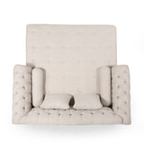 Christopher Knight Home® - Noble House - Wellston Contemporary Tufted Double Chaise Lounge with Accent Pillows